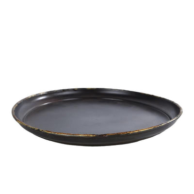 Plaque de base Cozydecor métal marron antique dia 25cm