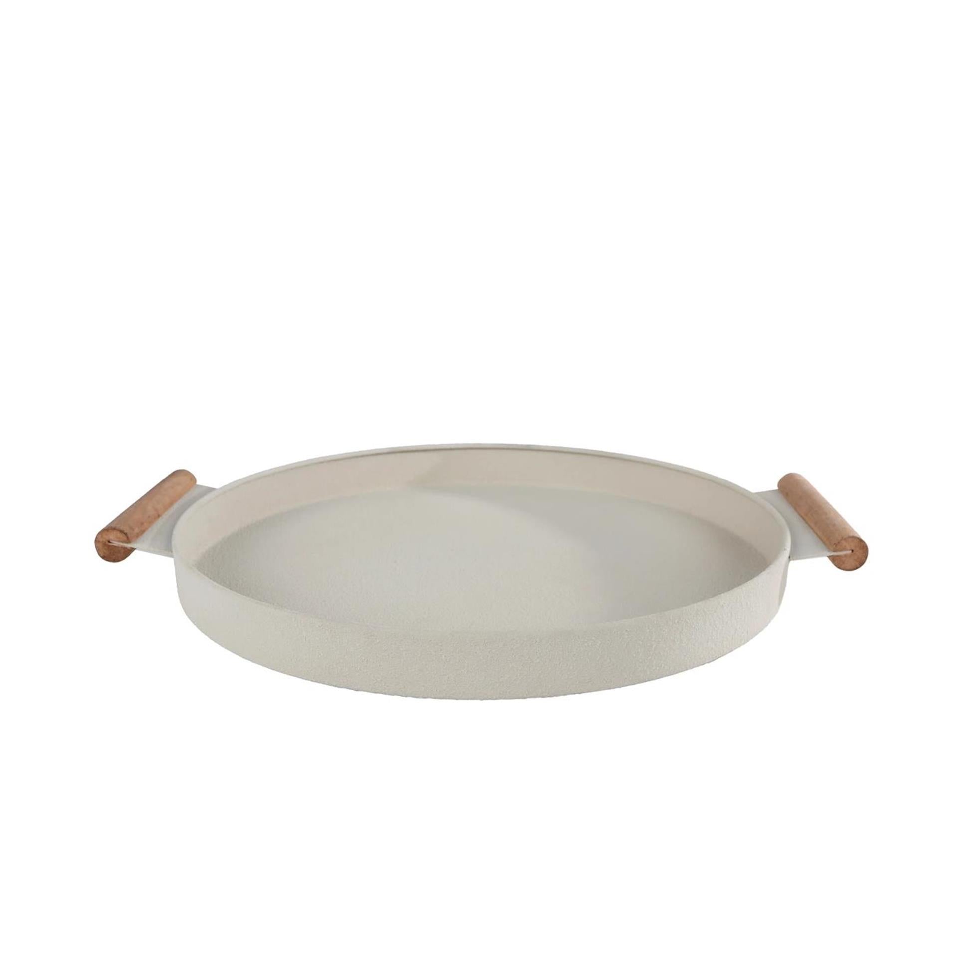 Plateau ray métal beige 42x36x3cm