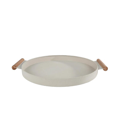 Plateau ray métal beige 42x36x3cm