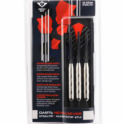 Engelhart Longfield Darts Nickelsilver Dartpijlen 23 grammes avec couverture