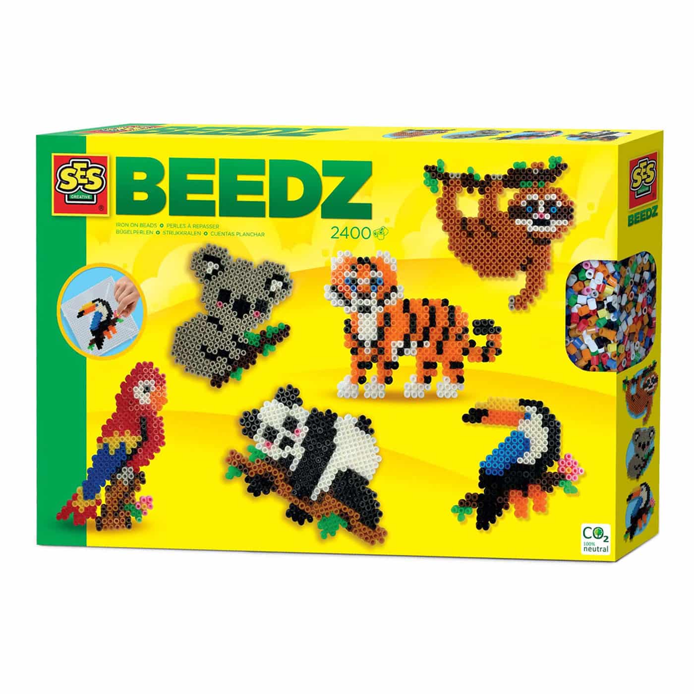 Ses Creative Beedz String perles - Animaux de la jungle
