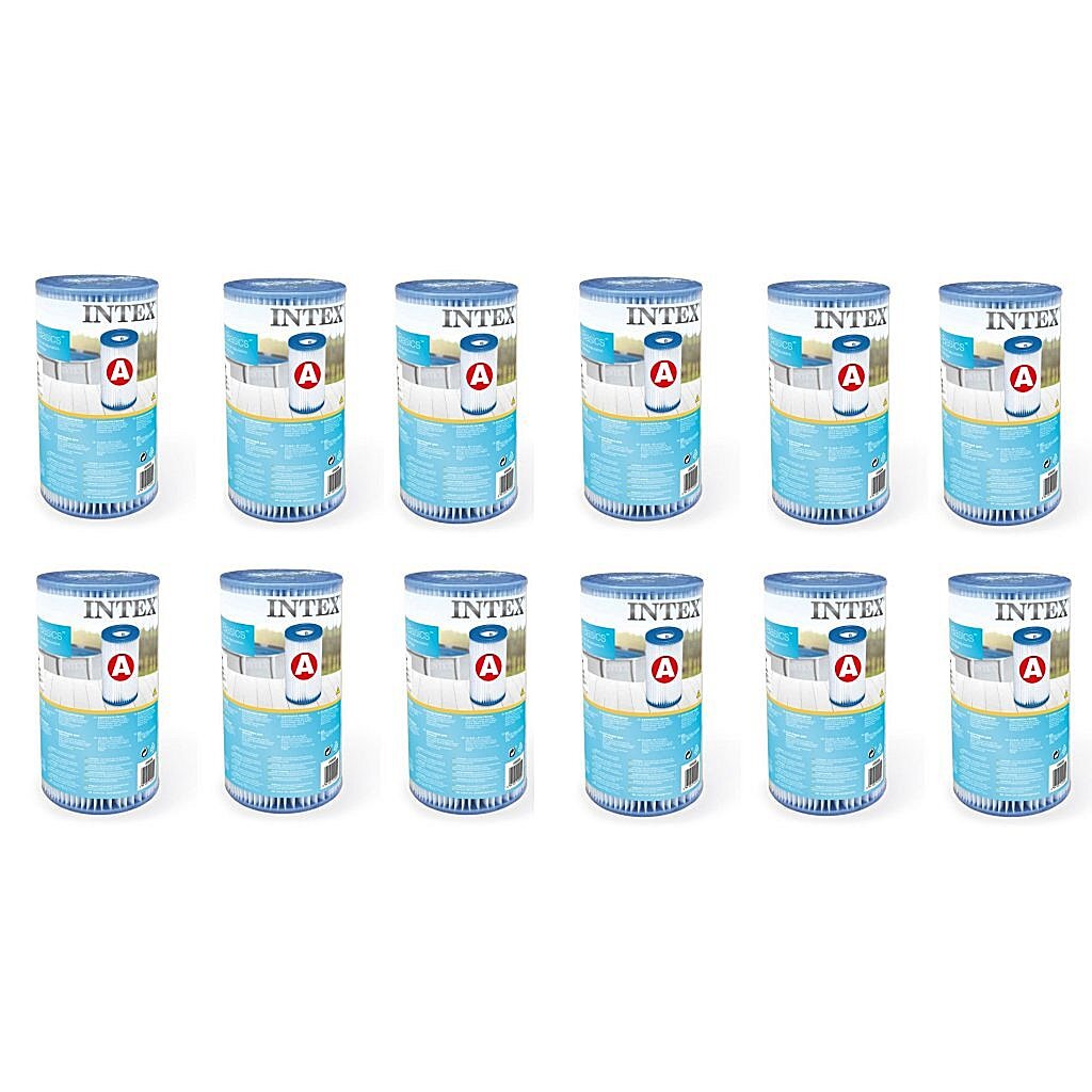 Cartouche filtrante Intex 29000 Type A 12 pièces pour piscine 244 305 366 cm