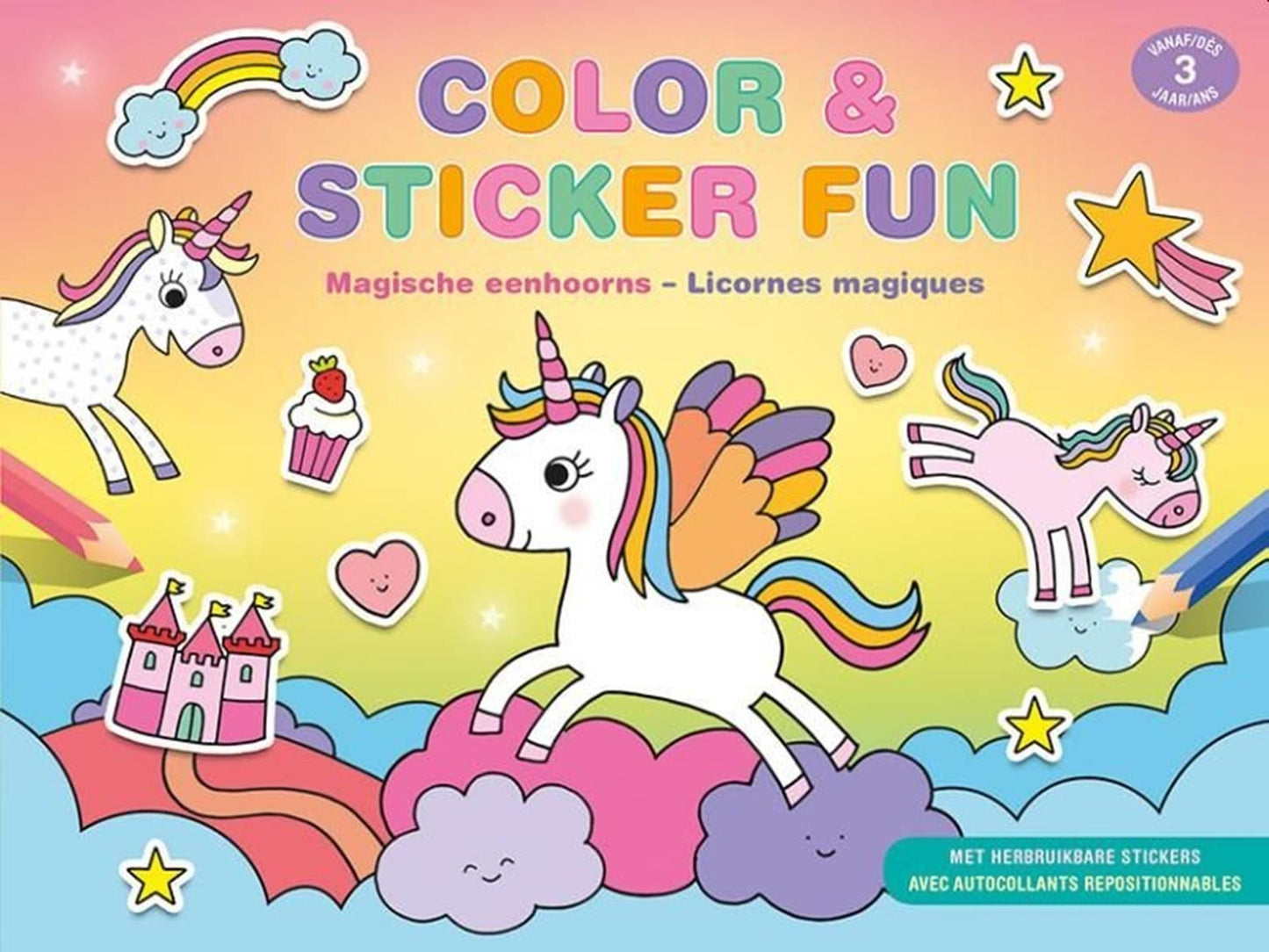 Deltas Color Sticker Fun Magic Unicorns