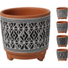Pot de fleur style maison en faïence 13,7x13,2cm