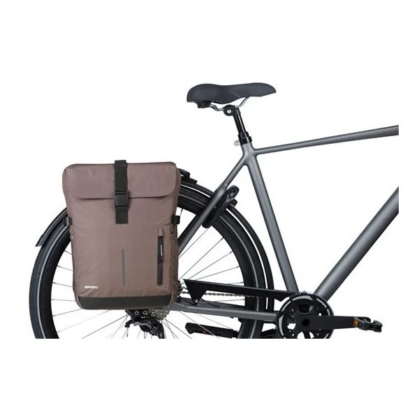 Axe à double vélo de basilic se déplacer 30 litres 16 x 27 x 38 cm brun