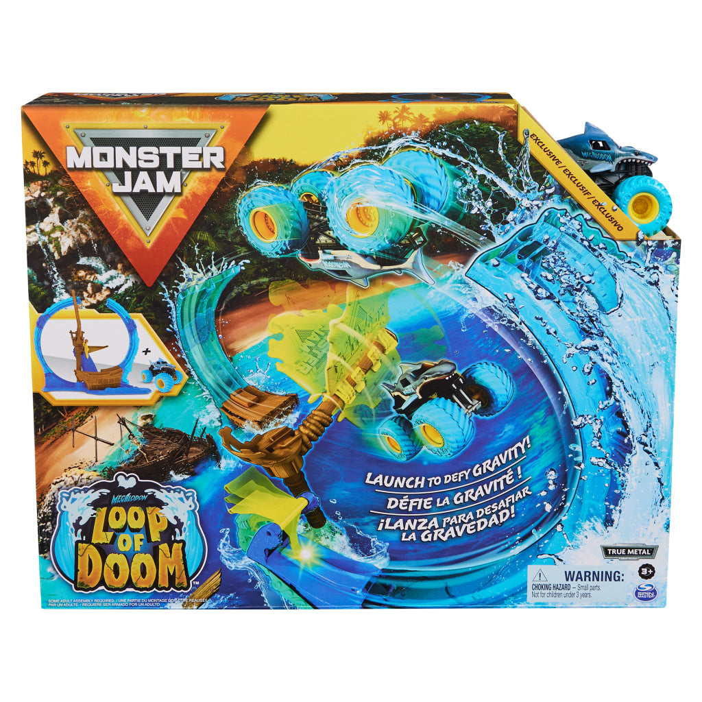 Monster Jam Monster Jam Megalodon Loop ou Doom Stunt Play Set