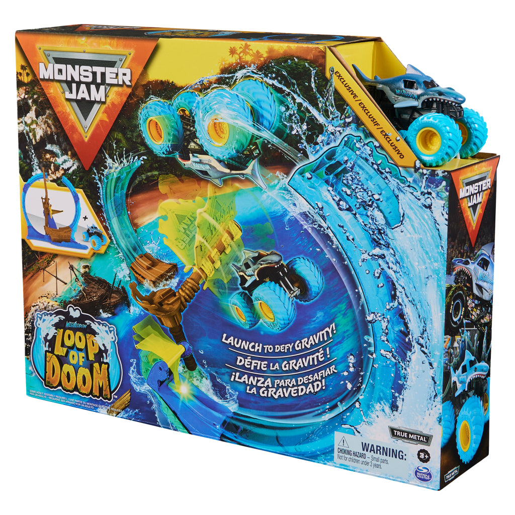 Monster Jam Monster Jam Megalodon Loop ou Doom Stunt Play Set