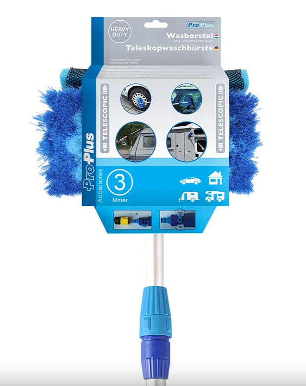 Jeu de brosses de lavage télescopiques Proplus 3m avec raclette éponge