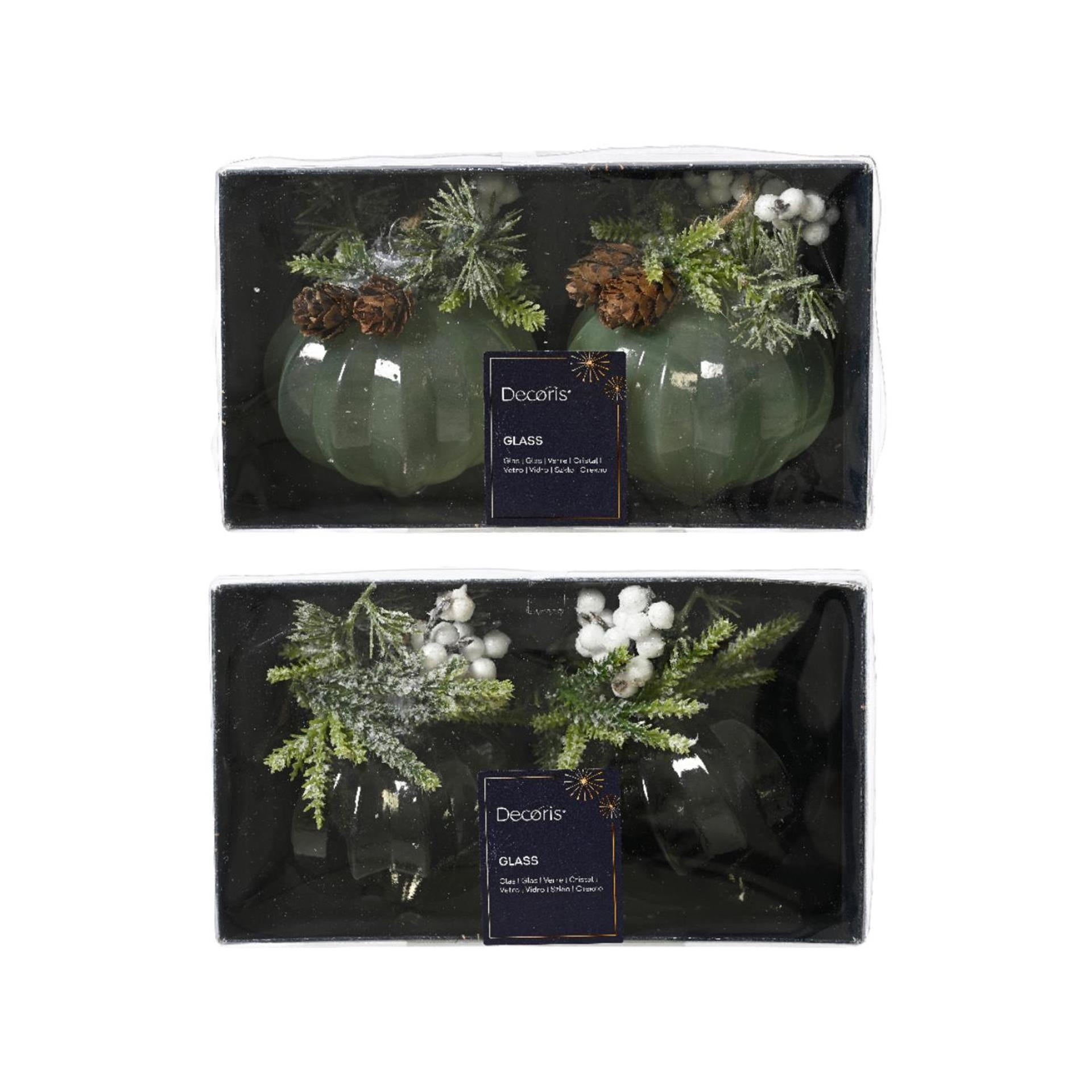 Décoration pendentif de Noël Decoris lot de 2 pièces ø8cm