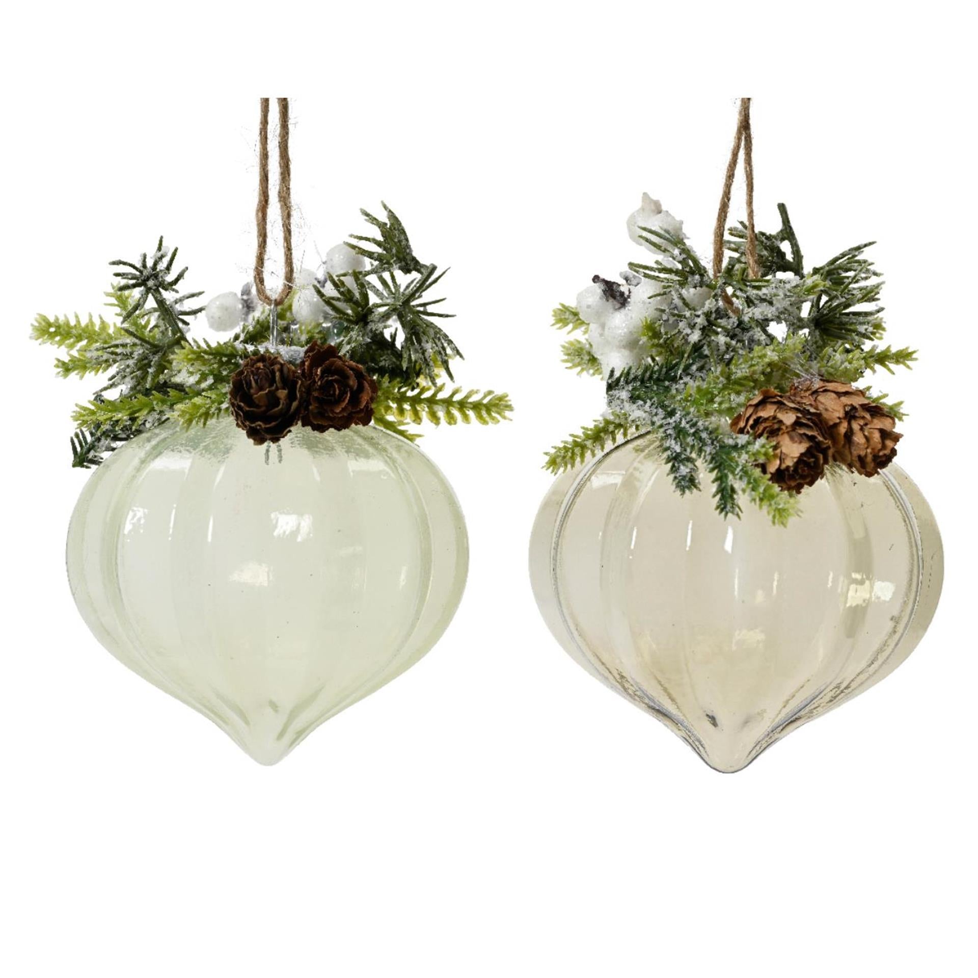 Décoration pendentif de Noël Decoris lot de 2 pièces ø8cm