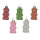 Decoris Pendentif de Noël ours en gomme verre 8cm 5 pièces