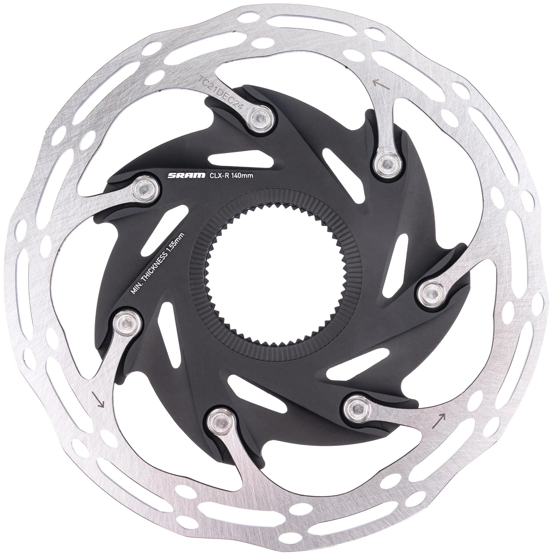 Ligne centrale du rotor SRAM XR 140 mm avec verrouillage