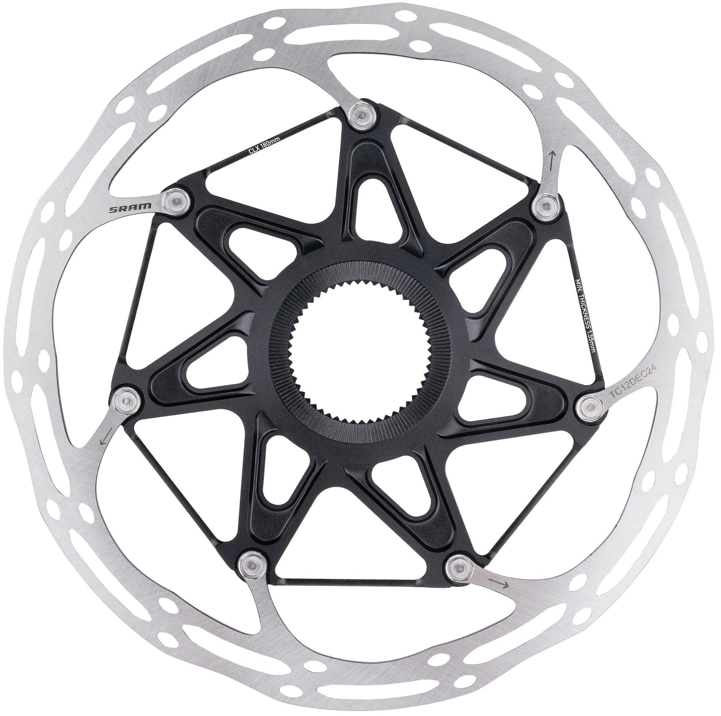 Ligne centrale du rotor SRAM x 180 mm avec verrouillage