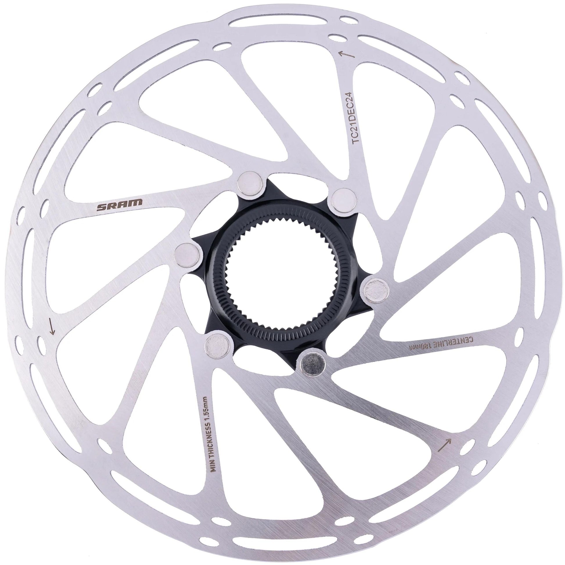 Ligne centrale du rotor SRAM 180 mm avec verrouillage