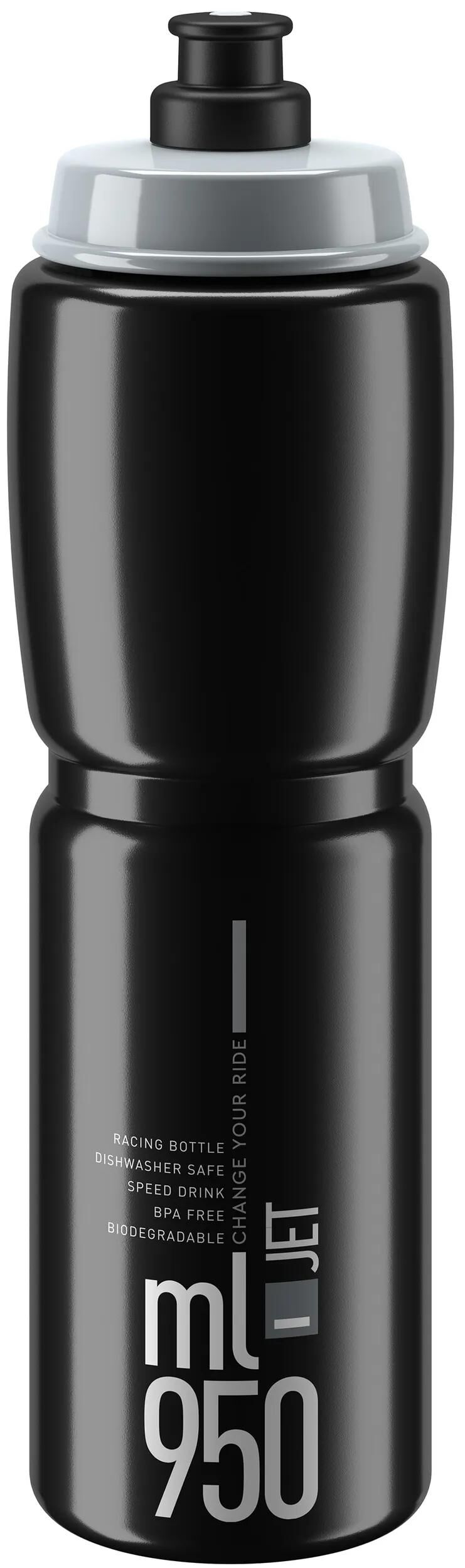 Bouteille d'eau Elite jet plus bouteille jet plus 950ml noir gris