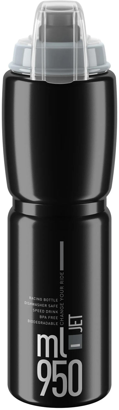 Bouteille d'eau Elite jet plus bouteille jet plus 950ml noir gris avec bouchon