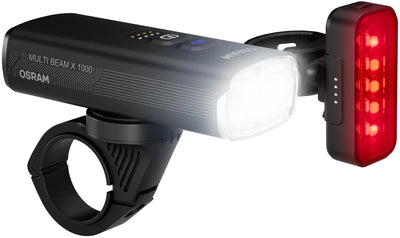 Osram ensemble d'éclairage led vélo multi faisceaux x 1000 phare rechargeable ledsbike multifaisceau x 1000
