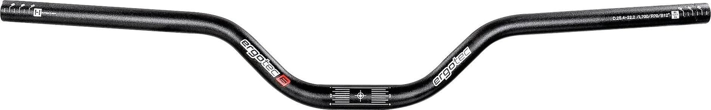 Ergotec barre de rehausse de guidon 70 25,4 700mm noir