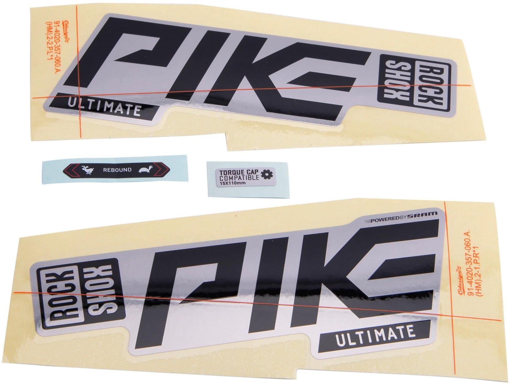 Decal de rockshox set RS Pike Ult. F.Silver