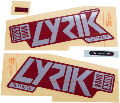 Decal rockshox set rs lyrik ult. f.red