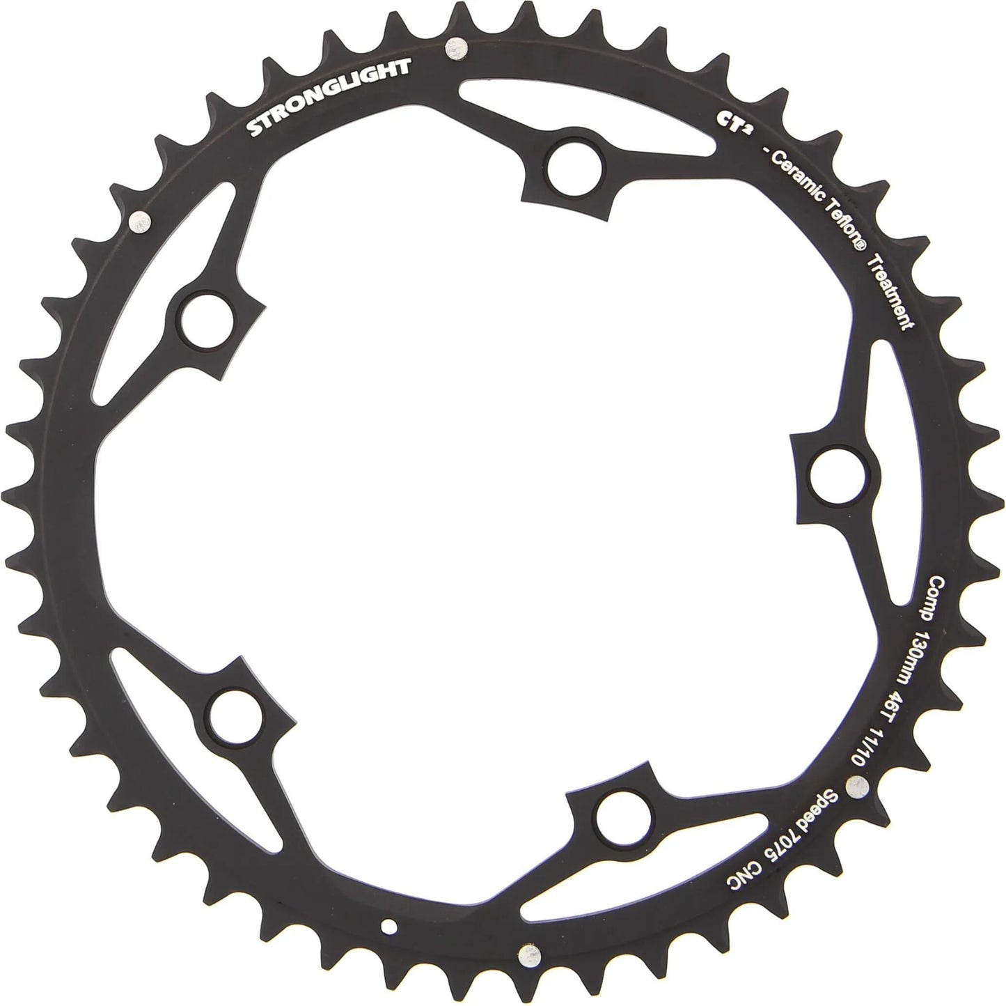 Stronglight Chain Ring Strongl.CT2 46t Alu Black