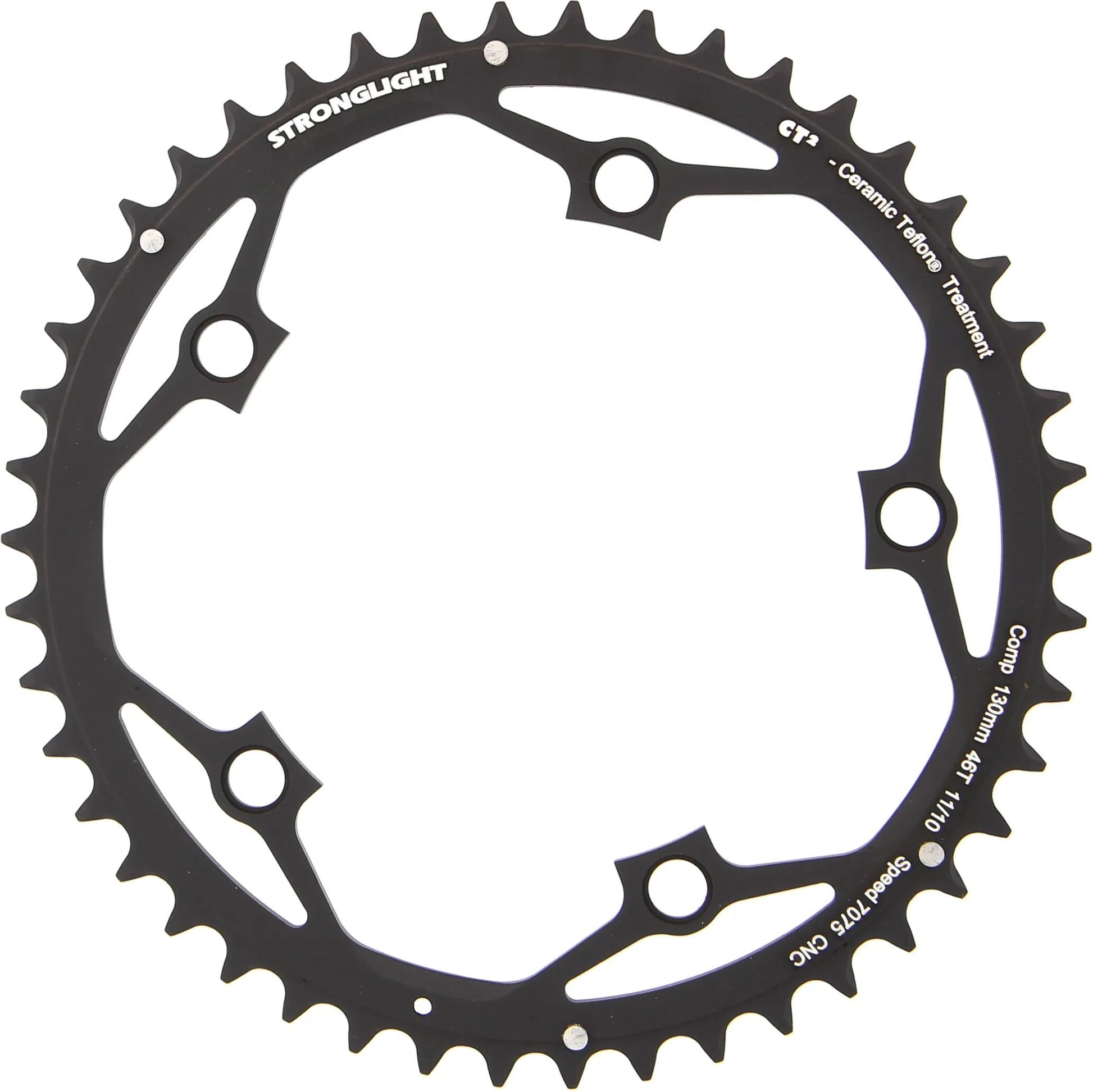Stronglight Chain Ring Strongl.CT2 46t Alu Black