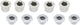Stronglight ring sortl. W.Nuts set 5pcs