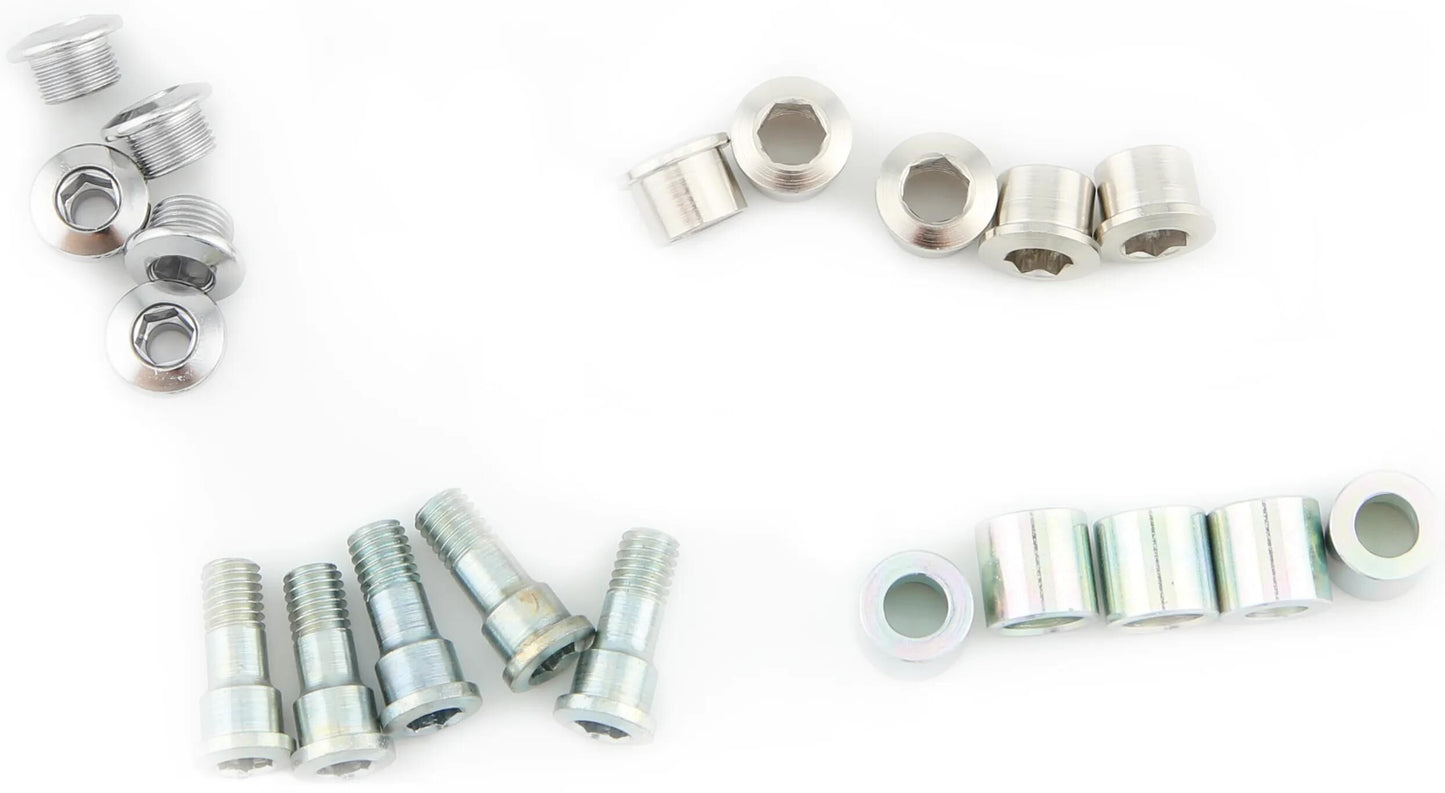 Stronglight ring sortl. W.Nuts set 5pcs