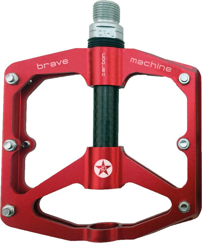 Brave plate-forme pédale freeride carbone rouge