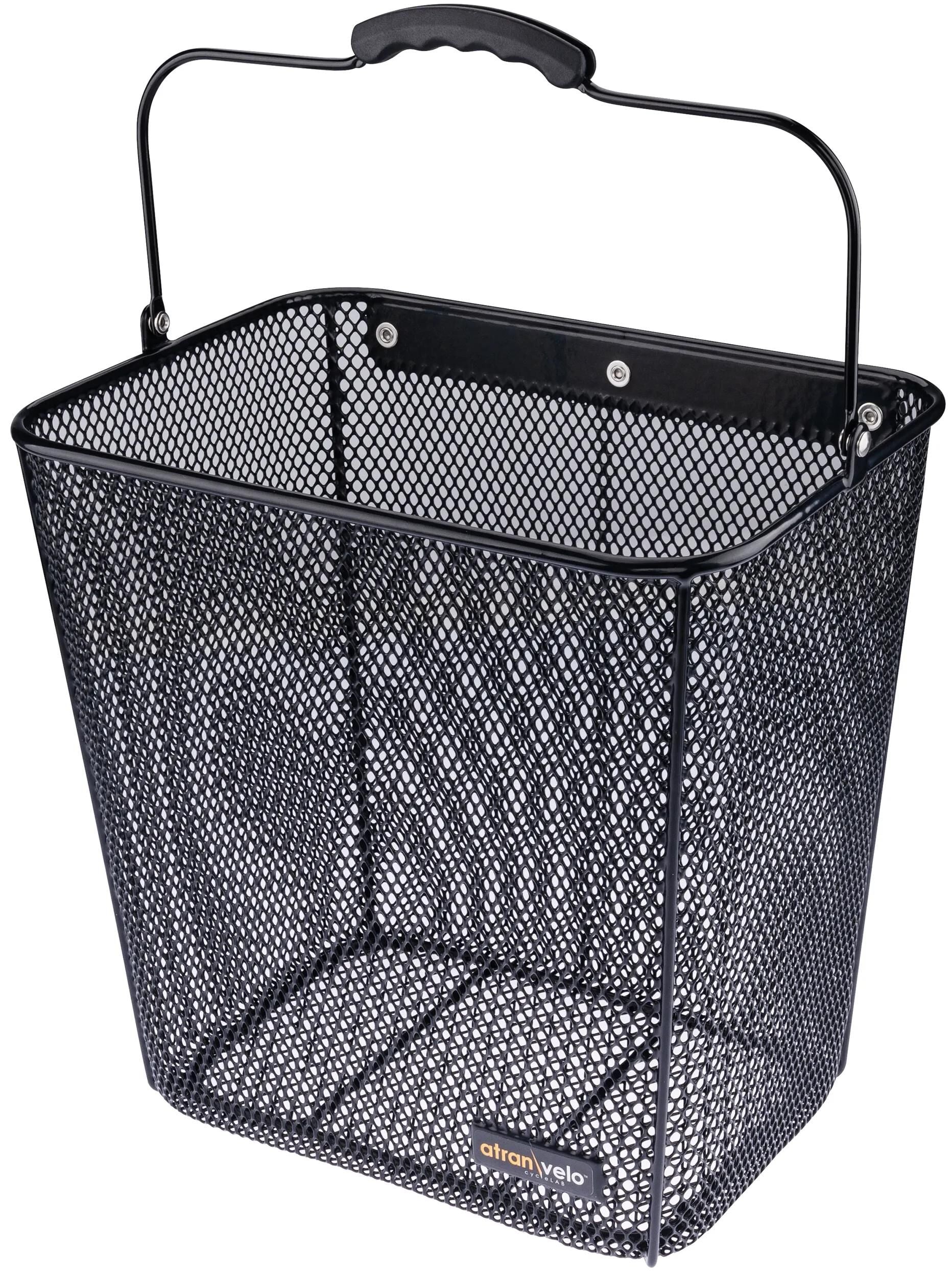 Panier à vélo Atranvelo, côté quotidien avant fr.basket côté quotidien noir