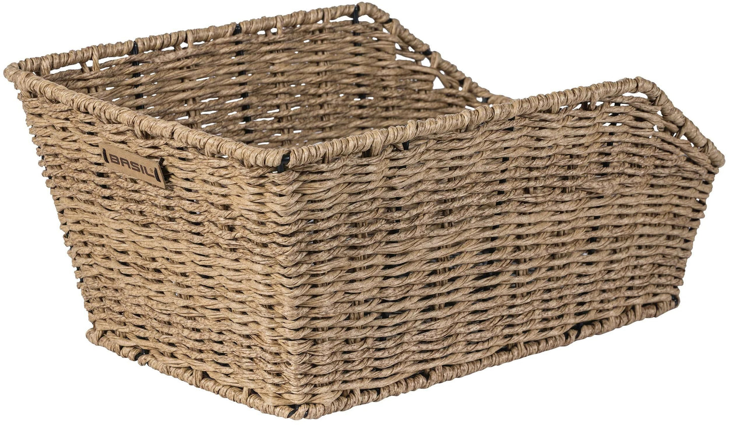 Basil Cento Rattan Look WSL - Panier à vélo - à l'arrière - y compris le système Basil WSL - Brown clair