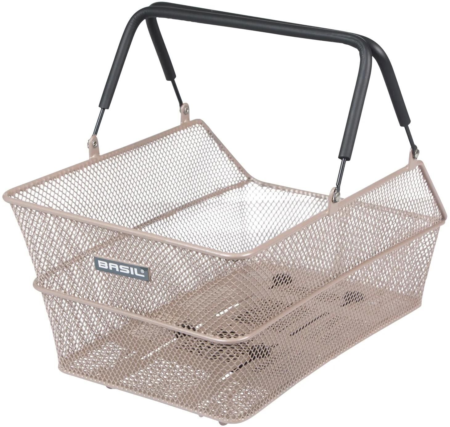 Panier de vélo de basilic Cento Mik 39 x 24 x 13 cm Nude Metallique