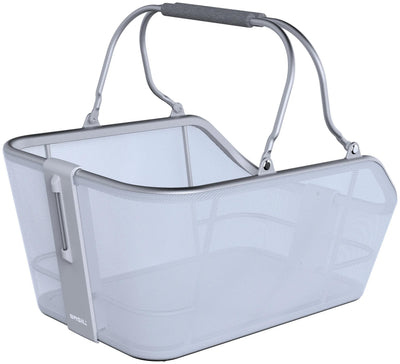 Basil Bicycle Panier Cento Tech Fibre Nordlicht Mik 21 litres 39 x 24 x 15 cm Blue Silver