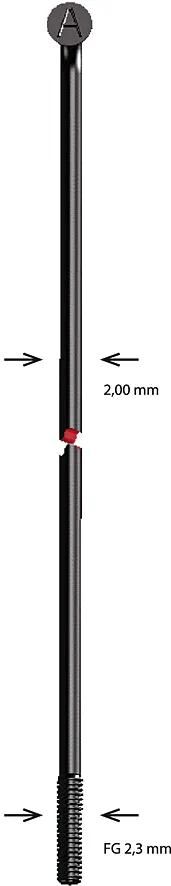 Rayon Alpina rayon acier inoxydable 2x151mm