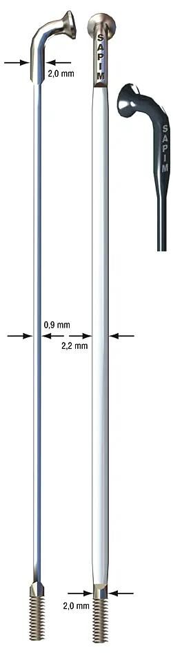 SAPIM AERO SPAAK CX-RAY AERO BLADE SPELLE CX-RAY SST 2X284MM SIL.