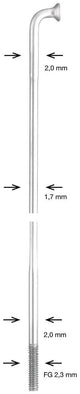 Rayon Alpina rayon inox db 2x1,7x2mm 294mm sil.