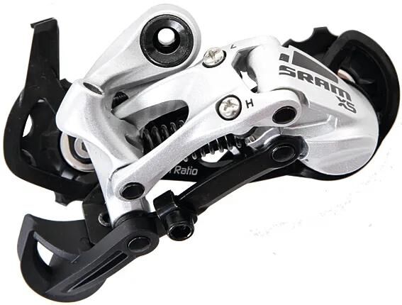 Déraille arrière SRAM. X5 9-SP Med.Cage Sil.