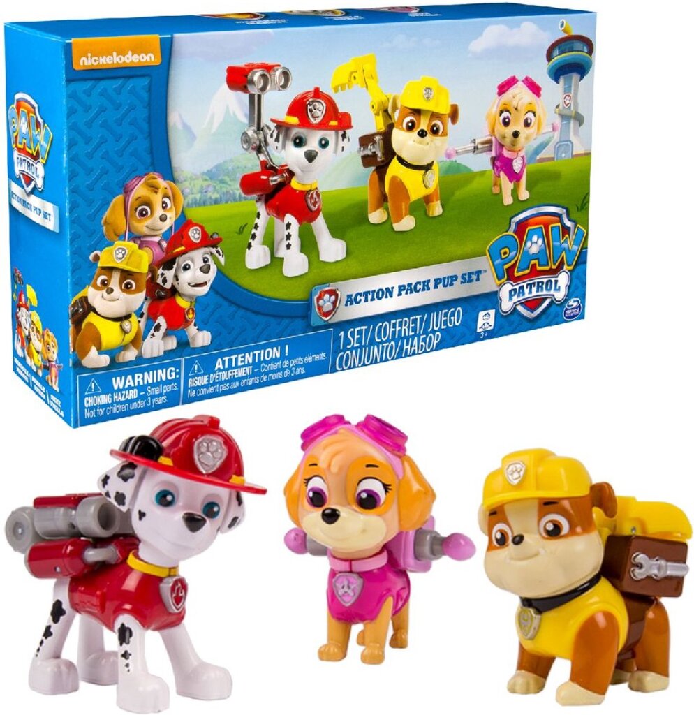 Pack d'action Paw Patrol chiots 3 pièces