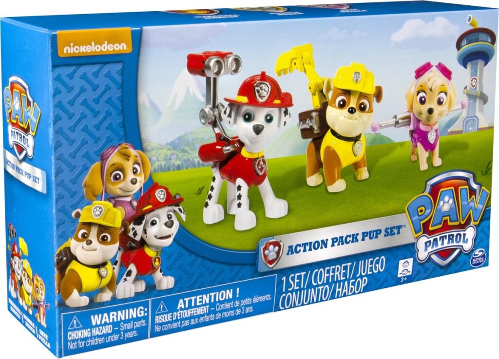 Pack d'action Paw Patrol chiots 3 pièces
