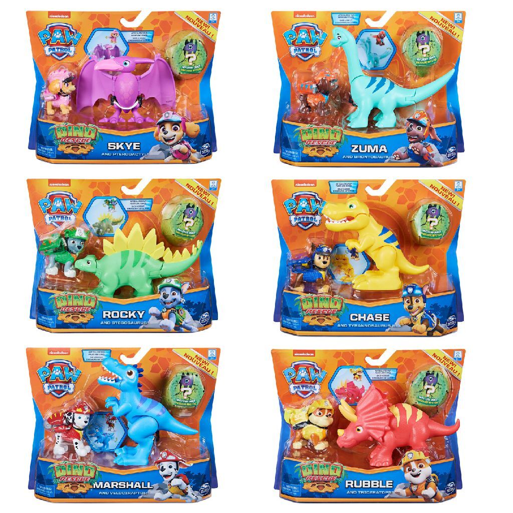 Paw Patrol Dino Rescue Puppy et Dino différentes versions