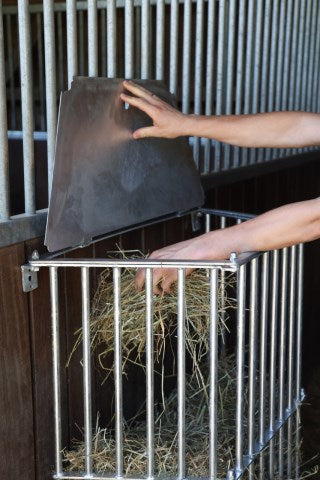 Râtelier à foin à alimentation lente et râtelier galvanisé à économie d'aliments