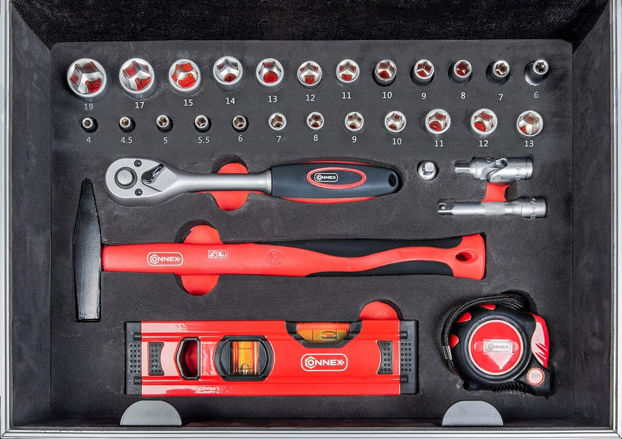 Mallette à outils Connex Mallette en aluminium de 100 pièces