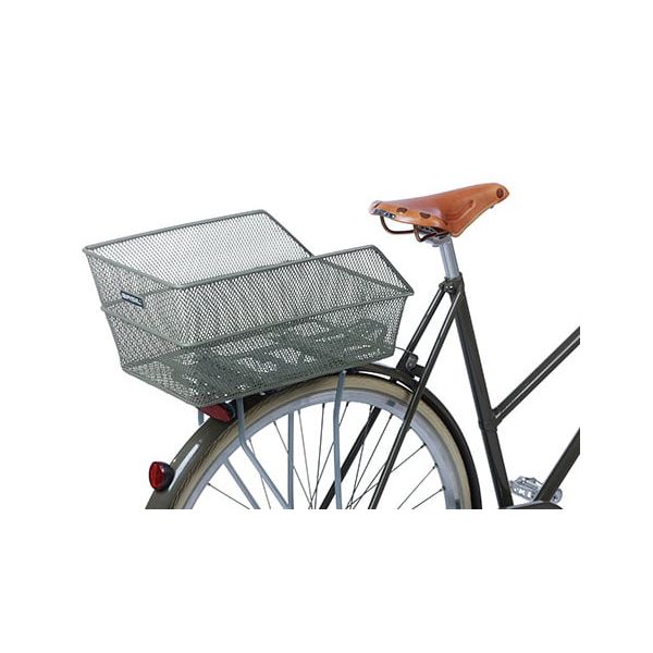 Basil Cento - Panier à vélo - au dos - vert olive