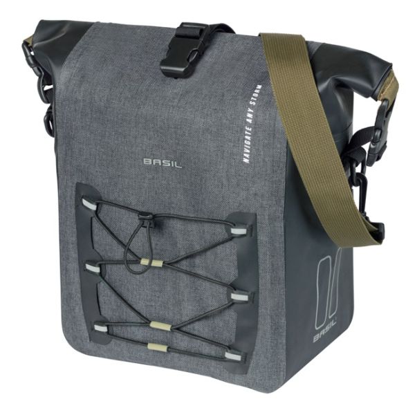 Basil sac unique navigateur storm m mik 12-15l 14 x 25 x 36 cm - noir