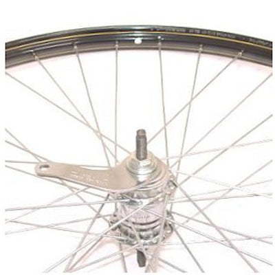 Roue arrière 28x1 1 2 noire, moyeu de frein KT, 13 rayons, jante aluminium profil Westwood.