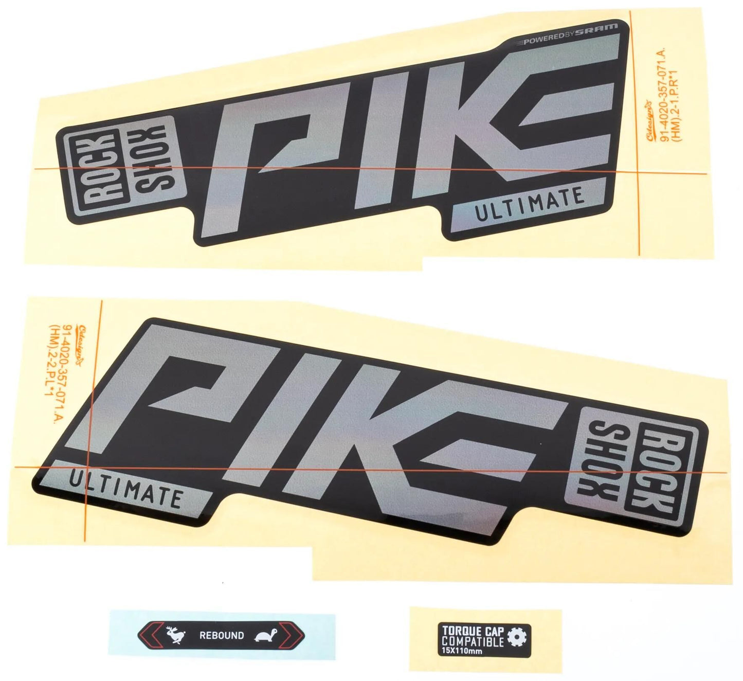 Decal de rockshox set RS Pike Ult. Arc-en-ciel