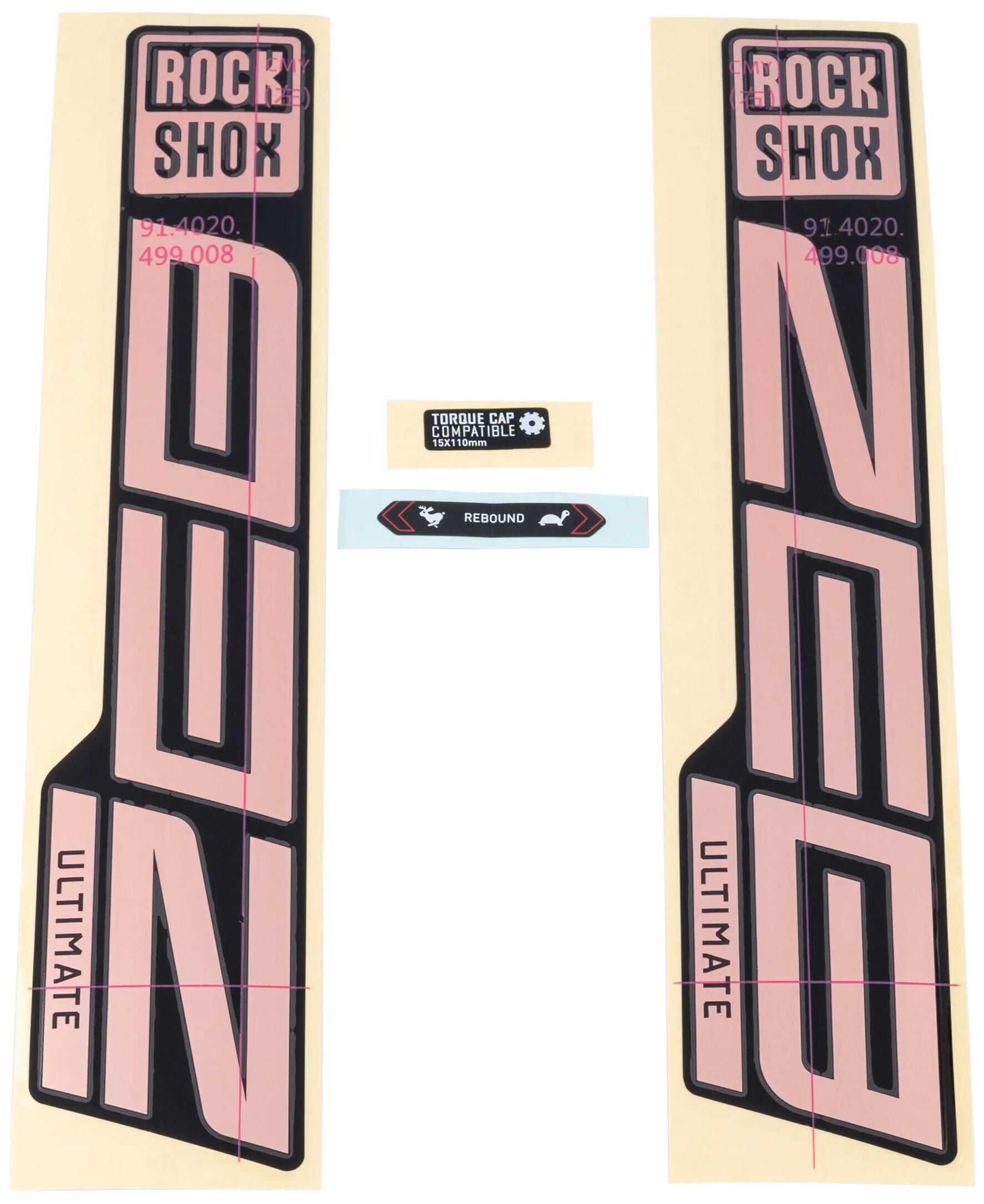 Decal de rockshox set rs zeb ult. Cuivre