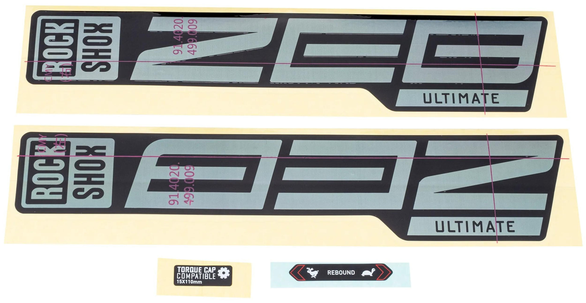 Decal de rockshox set rs zeb ult. Arc-en-ciel