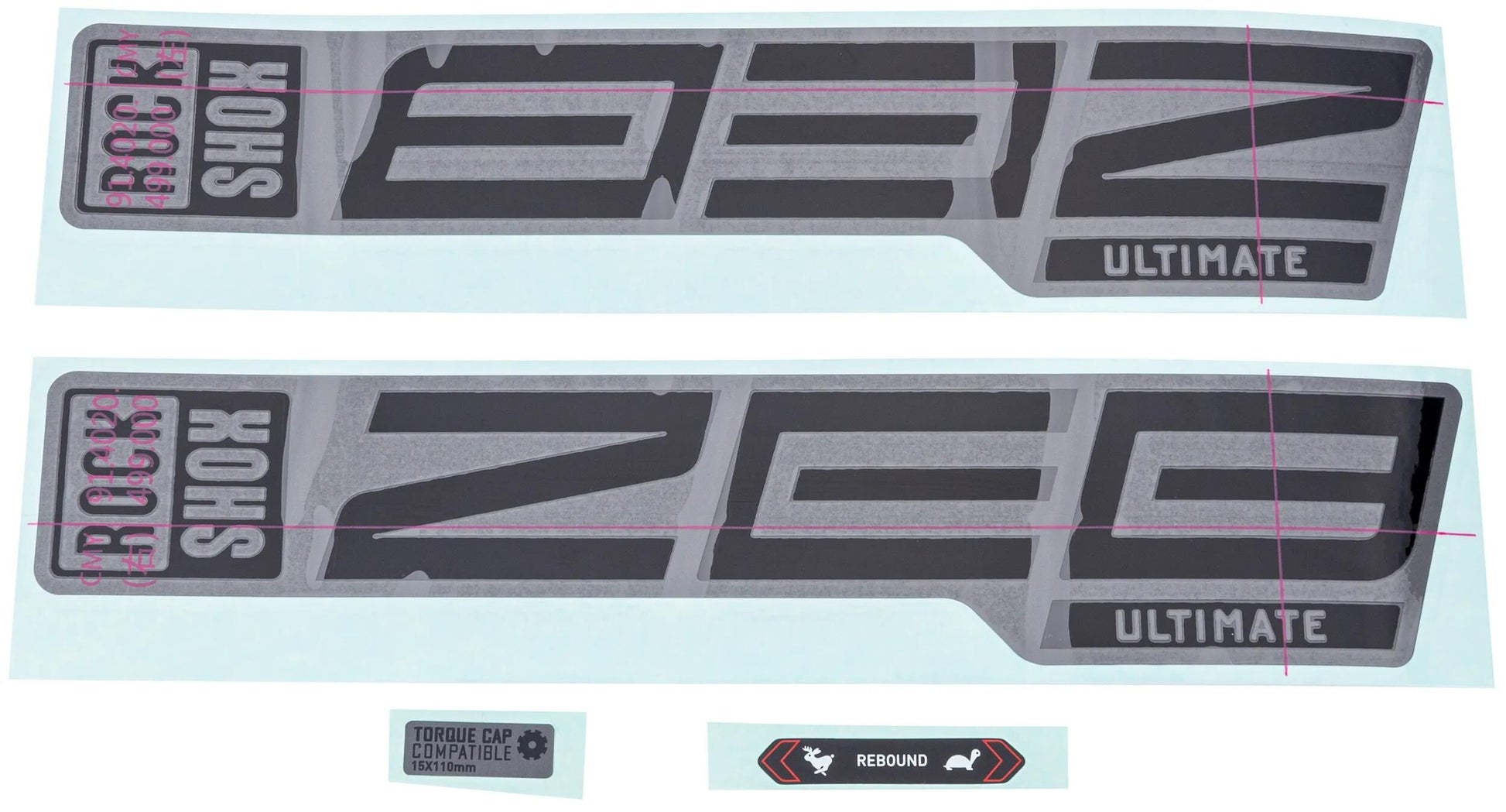 Decal de rockshox set rs zeb ult. noir