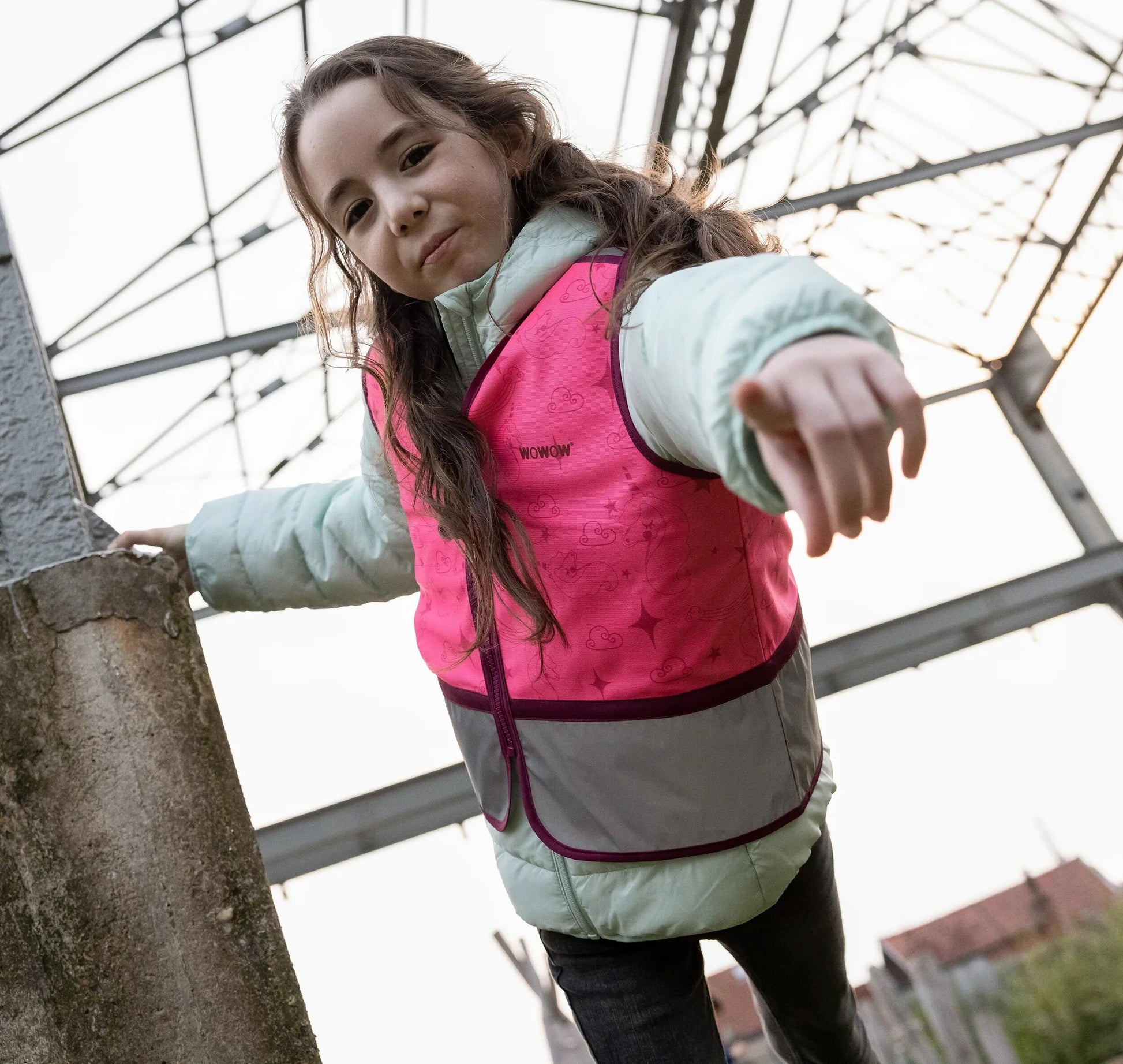 Wowow gilet pour enfants rose zippy l